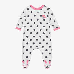 MARC JACOBS-White & Black Logo Babygrow | Childrensalon Outlet