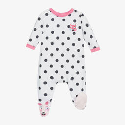 MARC JACOBS-White & Black Logo Babygrow | Childrensalon Outlet
