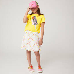 MARC JACOBS-Белая юбка с вышивкой английской гладью | Childrensalon Outlet