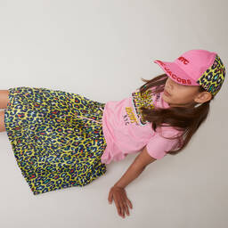 MARC JACOBS-Yellow Cheetah Pleated Skirt | Childrensalon Outlet