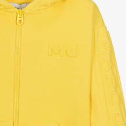 MARC JACOBS-Yellow Embossed Cotton Hoodie | Childrensalon Outlet