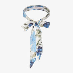 مارشيزا كيدز كوتور-طوق للشعر لون أزرق بطبعة ورود للبنات | Childrensalon Outlet