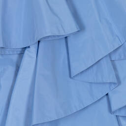 مارشيزا كيدز كوتور-فستان تافتا ومكرميه لون أزرق | Childrensalon Outlet