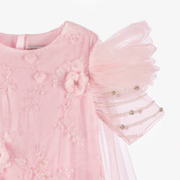Marchesa Kids Couture-Girls Blush Lace Tulle Gown | Childrensalon Outlet