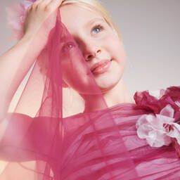 Marchesa Kids Couture-Розовое платье из тюля для девочек | Childrensalon Outlet