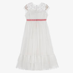 Marchesa Kids Couture-Girls Elegant White Embellished Tulle Gown | Childrensalon Outlet