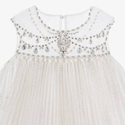 Marchesa Kids Couture-Girls Ivory Tulle & Crystal Dress | Childrensalon Outlet