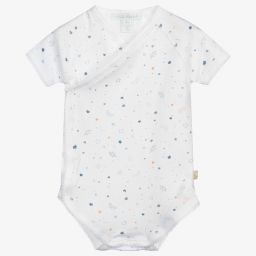 ماري شانتال-أوفرول بادي أطفال ولادي قطن بيما لون أبيض | Childrensalon Outlet