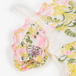 Marlo Kids-Girls Embroidered Floral Cotton Romper | Childrensalon Outlet