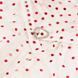 Marlo Kids-Кремовое платье из тюля с украшением в виде ромашек для девочек | Childrensalon Outlet