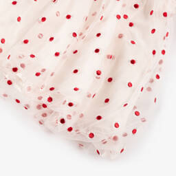 Marlo Kids-Кремовое платье из тюля с украшением в виде ромашек для девочек | Childrensalon Outlet