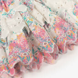 Marlo Kids-Кремовое платье с цветочной вышивкой для девочек | Childrensalon Outlet