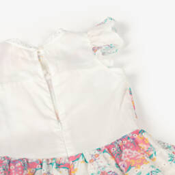 Marlo Kids-Кремовое платье с цветочной вышивкой для девочек | Childrensalon Outlet