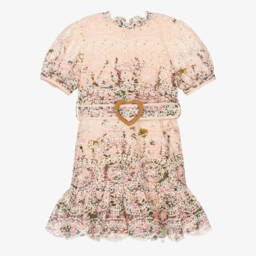Marlo Kids-فستان وردي مطرز بالدانتيل للبنات | Childrensalon Outlet