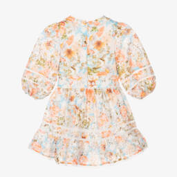 Marlo Kids-Girls Vibrant Floral Cotton Frock | Childrensalon Outlet