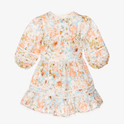 Marlo Kids-Girls Vibrant Floral Cotton Frock | Childrensalon Outlet