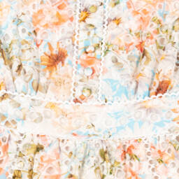 Marlo Kids-Girls Vibrant Floral Cotton Frock | Childrensalon Outlet