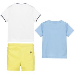 Mayoral-3 Piece Cotton Shorts Set | Childrensalon Outlet