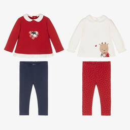 مايورال Newborn-طقم ليغنغز قطن مستدام - 4 قطع | Childrensalon Outlet