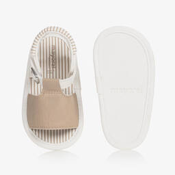 مايورال-صندل جلد صناعي لون بيج لمرحلة قبل المشي للمواليد | Childrensalon Outlet