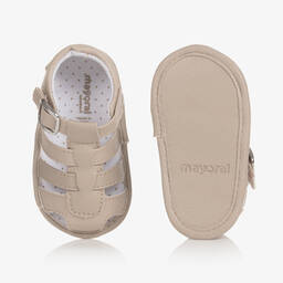مايورال-صندل جلد صناعي لون بيج لمرحلة قبل المشي | Childrensalon Outlet