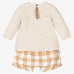 Mayoral Для новорожденных-Комплект с бежевыми шортами для малышей | Childrensalon Outlet