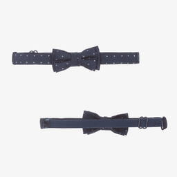 Mayoral-Baby Boys Blue Cotton Bow-Tie Shirt | Childrensalon Outlet