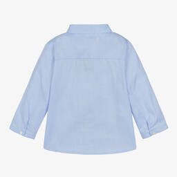 Mayoral-Baby Boys Blue Cotton Bow-Tie Shirt | Childrensalon Outlet
