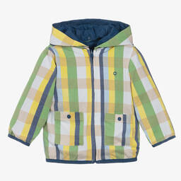 Mayoral Newborn-Baby Boys Blue & Green Reversible Jacket | Childrensalon Outlet