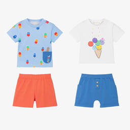 Mayoral Для новорожденных-Baby Boys Blue Ice Cream Shorts Set (2 Pack) | Childrensalon Outlet