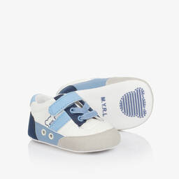 Mayoral Newborn-Baby Boys Blue Pre-Walker Trainers | Childrensalon Outlet