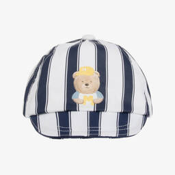 مايورال-كاب قطن مستدام مقلم لون كحلي وأبيض للمواليد | Childrensalon Outlet