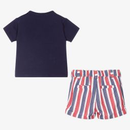 مايورال Newborn-طقم شورت وتوب قطن جيرسي لون كحلي | Childrensalon Outlet