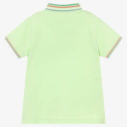 مايورال-توب بولو أطفال ولادي قطن بيكيه مستدام لون أخضر | Childrensalon Outlet