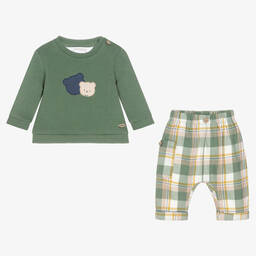 Mayoral Для новорожденных-Зеленый топ и штанишки для малышей | Childrensalon Outlet