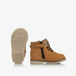 Mayoral-Baby Boys Tan Brown Leather Boots | Childrensalon Outlet
