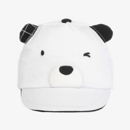 مايورال Newborn-كاب قطن تويل لون أبيض للمواليد | Childrensalon Outlet