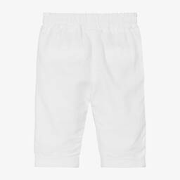 Mayoral Newborn-Baby Boys White Cotton & Linen Trousers | Childrensalon Outlet