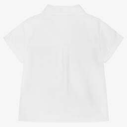 مايورال-قميص قطن لون أبيض للمواليد | Childrensalon Outlet