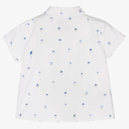 مايورال Newborn-قميص قطن بوبلين لون أبيض | Childrensalon Outlet