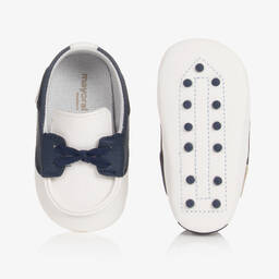 Mayoral-Baby Boys White Pre-Walker Moccasins | Childrensalon Outlet