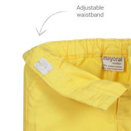 مايورال-شورت قطن ستريتش لون أصفر للمواليد | Childrensalon Outlet