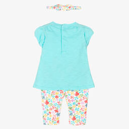 Mayoral-Комплект с бирюзовым топом и легинсами | Childrensalon Outlet