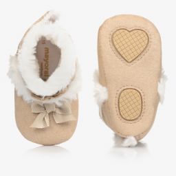 مايورال Newborn-بوت قماش لون بيج لمرحلة قبل المشي للمولودات | Childrensalon Outlet