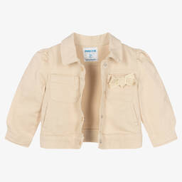 مايورال-جاكيت أطفال بناتي قطن مستدام تويل لون بيج | Childrensalon Outlet