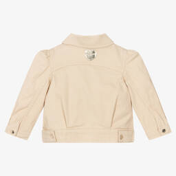 مايورال-جاكيت أطفال بناتي قطن مستدام تويل لون بيج | Childrensalon Outlet