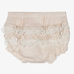 مايورال-سروال كشكش قطن مستدام جيرسي لون بيج للمولودات | Childrensalon Outlet