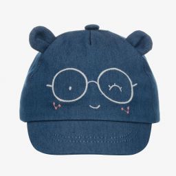 Mayoral Newborn-Baby Girls Blue Cotton Cap  | Childrensalon Outlet