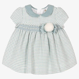 Mayoral-Голубое хлопковое платье | Childrensalon Outlet
