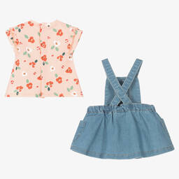 Mayoral-Топ и голубой джинсовый сарафан | Childrensalon Outlet